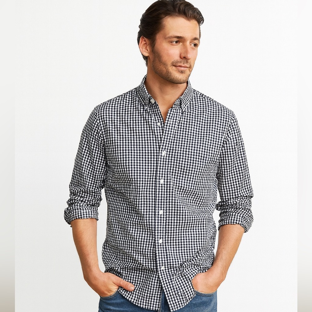 J. Crew XL Button Down Blue Plaid Dress Shirt size XL